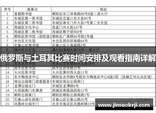 俄罗斯与土耳其比赛时间安排及观看指南详解